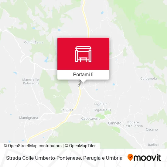 Mappa Strada Colle Umberto-Pontenese