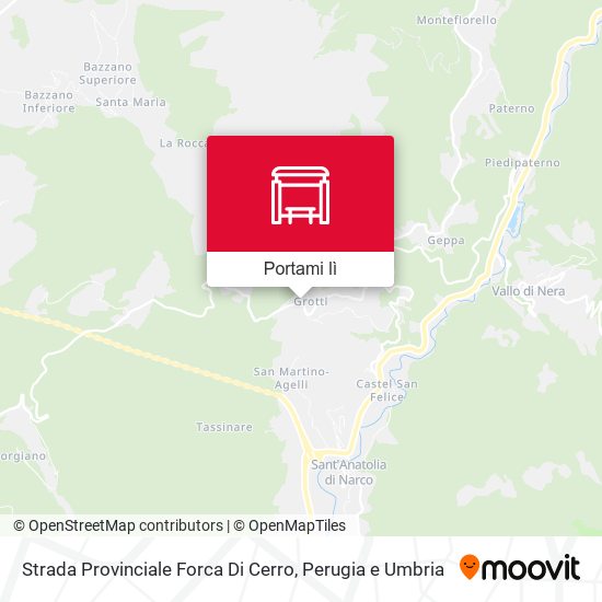 Mappa Strada Provinciale Forca Di Cerro
