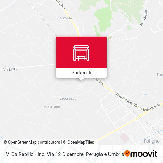 Mappa V. Ca Rapillo - Inc. Via 12 Dicembre