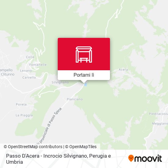 Mappa Passo D'Acera - Incrocio Silvignano