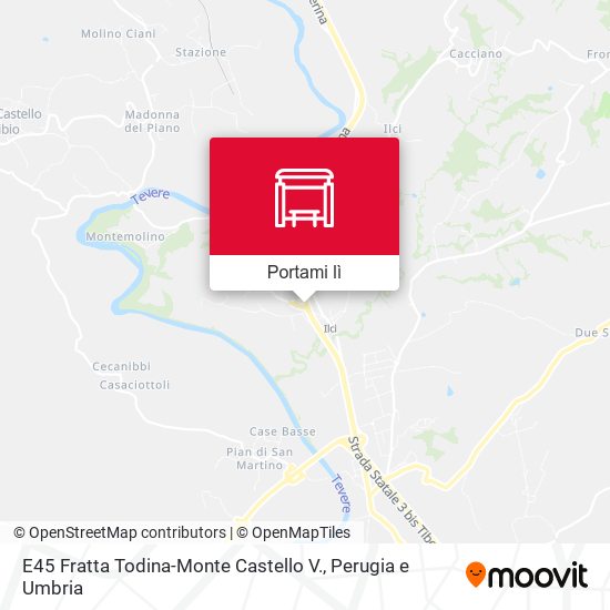 Mappa E45 Fratta Todina-Monte Castello V.