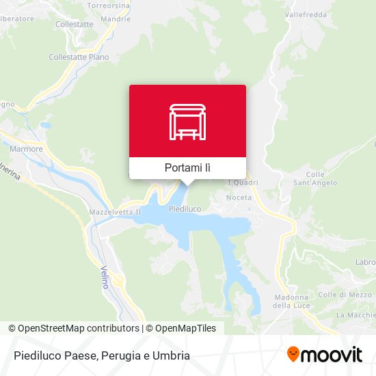 Mappa Piediluco Paese