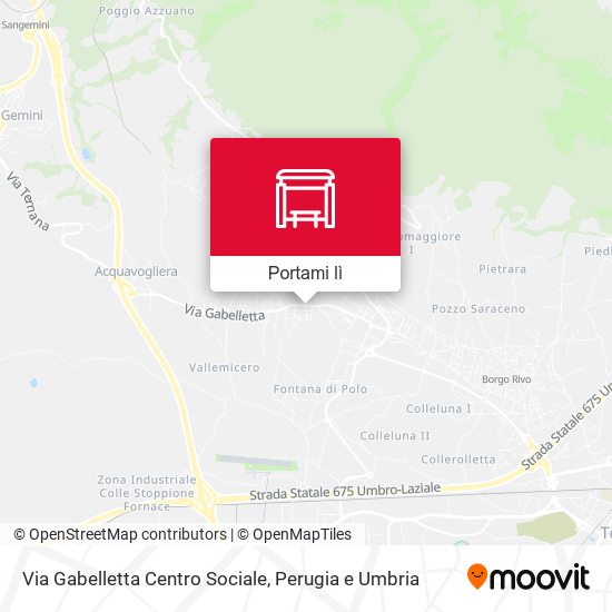 Mappa Via Gabelletta Centro Sociale