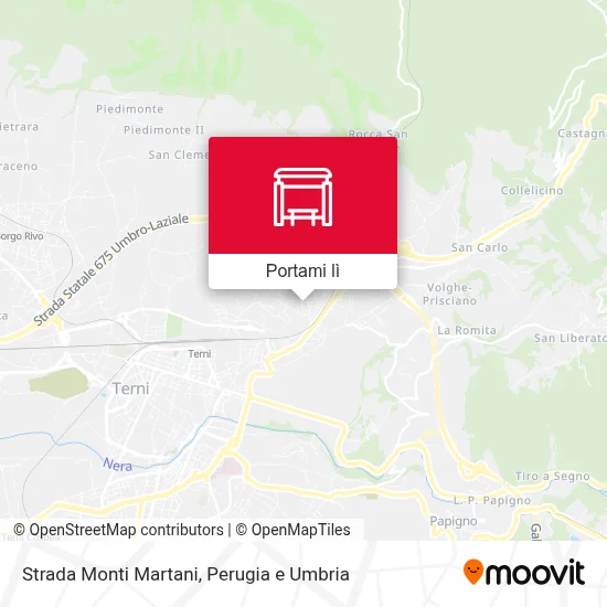 Mappa Strada Monti Martani