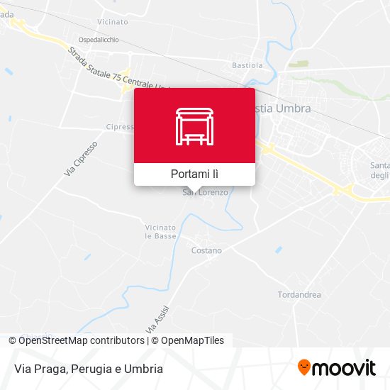 Mappa Via Praga