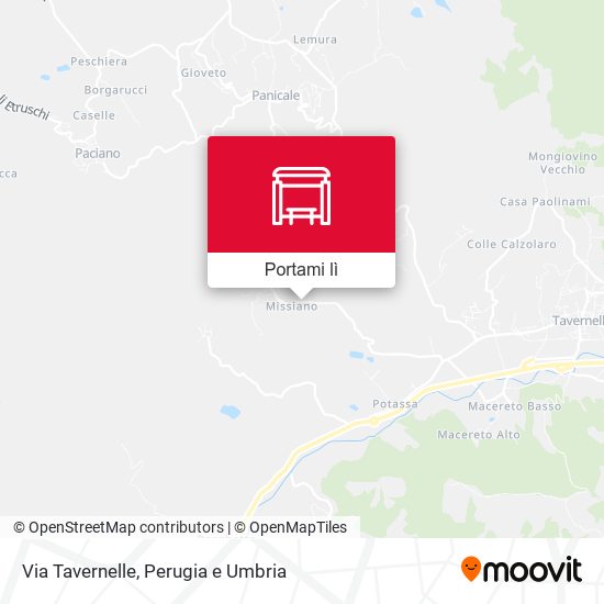 Mappa Via Tavernelle