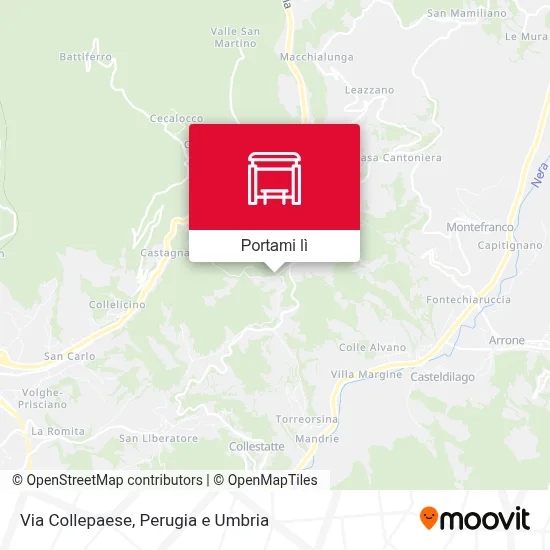 Mappa Via Collepaese