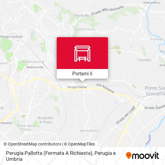 Mappa Perugia Pallotta (Fermata A Richiesta)