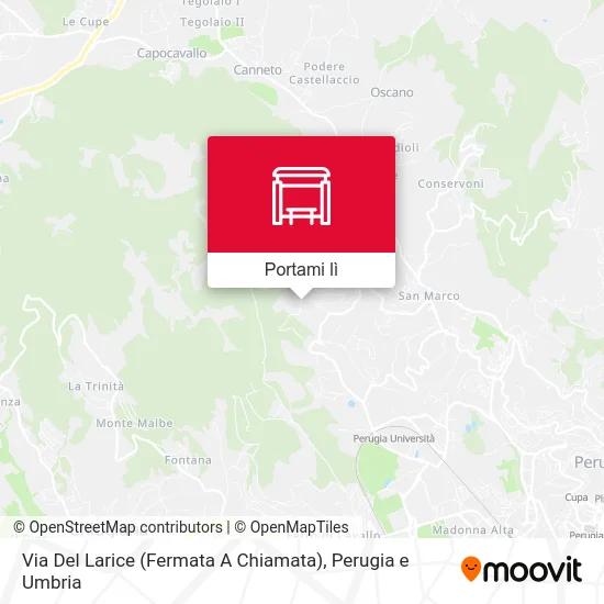Mappa Via Del Larice (Fermata A Chiamata)
