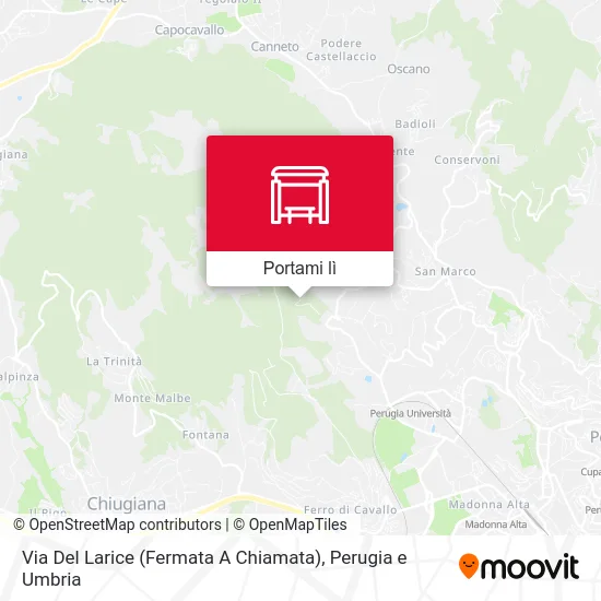 Mappa Via Del Larice (Fermata A Chiamata)