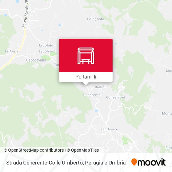 Mappa Strada Cenerente-Colle Umberto