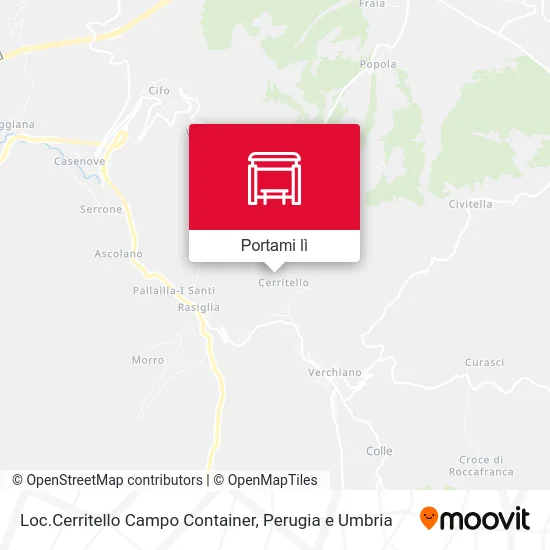 Mappa Loc.Cerritello Campo Container