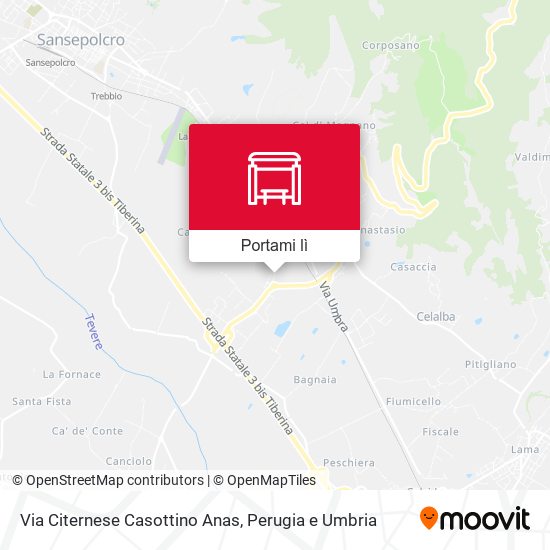 Mappa Via Citernese Casottino Anas