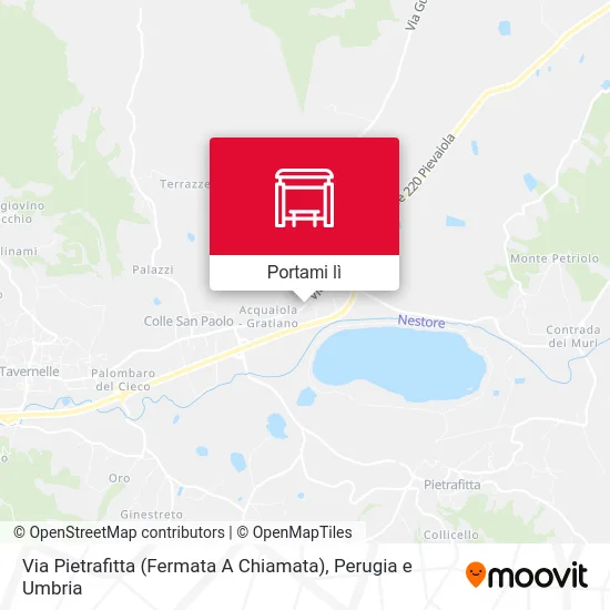 Mappa Via Pietrafitta (Fermata A Chiamata)