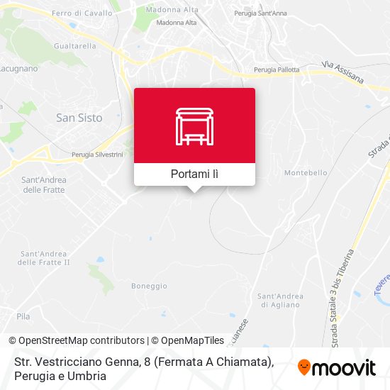 Mappa Str. Vestricciano Genna, 8 (Fermata A Chiamata)