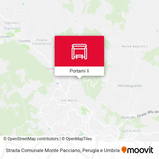 Mappa Strada Comunale Monte Pacciano