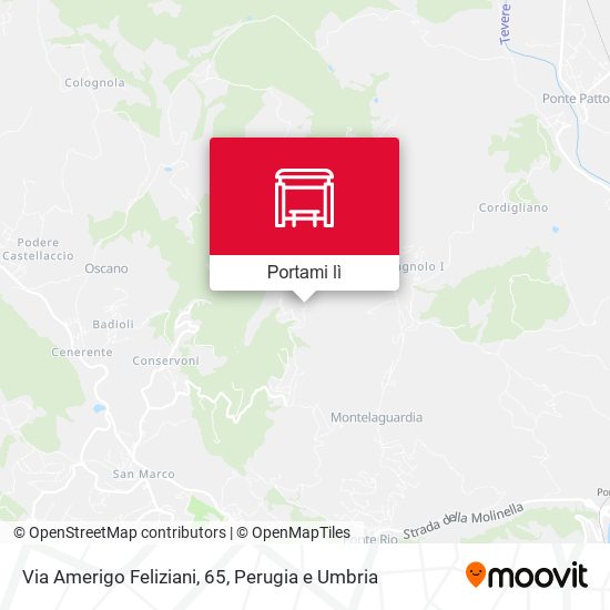 Mappa Via Amerigo Feliziani, 65