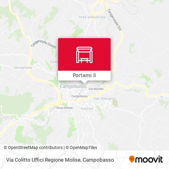 Mappa Via Colitto Uffici Regione Molise