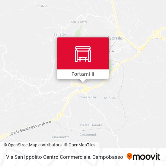 Mappa Via San Ippolito Centro Commerciale