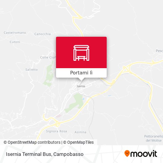 Mappa Isernia Terminal Bus