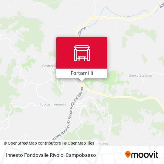 Mappa Innesto Fondovalle Rivolo