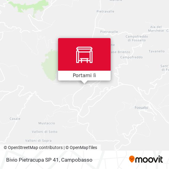 Mappa Bivio Pietracupa SP 41