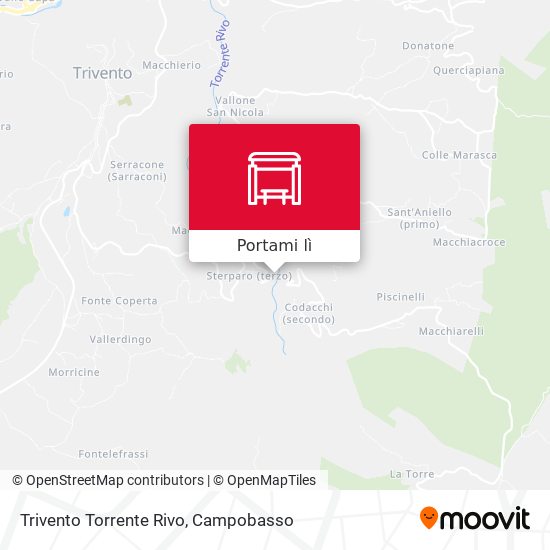 Mappa Trivento Torrente Rivo