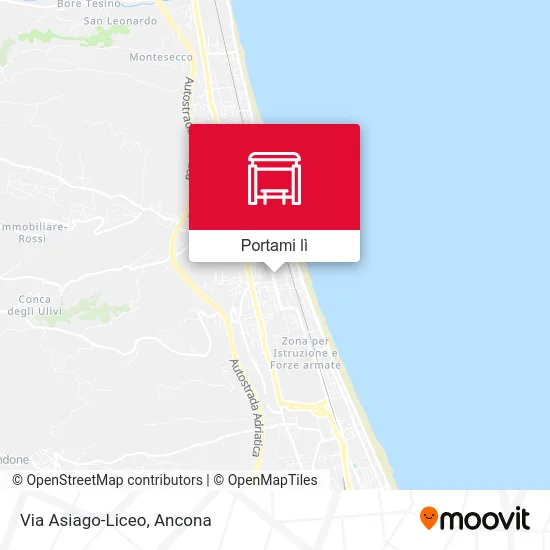 Mappa Via Asiago-Liceo