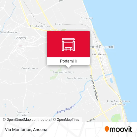 Mappa Via Montarice