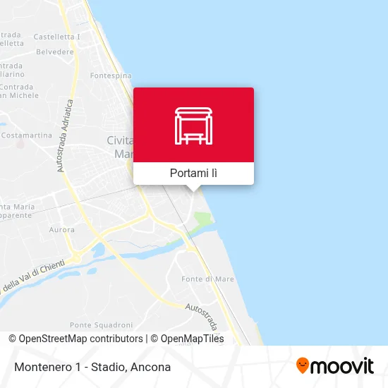 Mappa Montenero 1 - Stadio