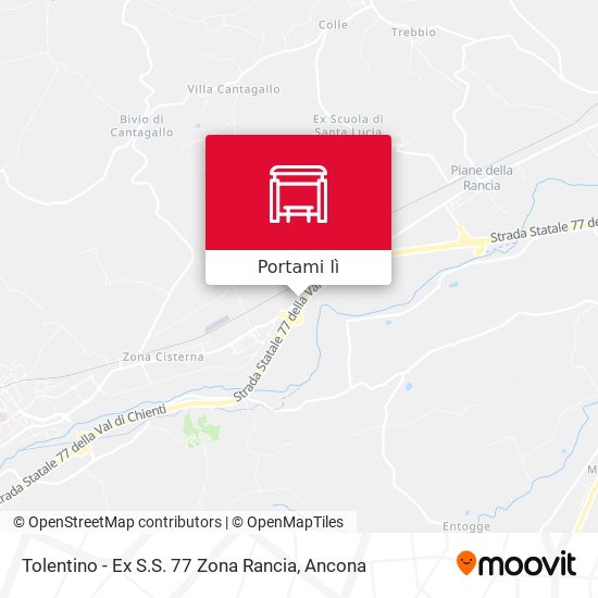 Mappa Tolentino - Ex S.S. 77 Zona Rancia