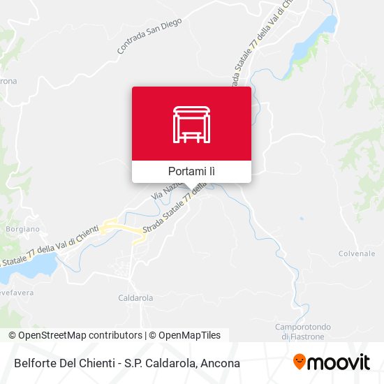 Mappa Belforte Del Chienti - S.P. Caldarola