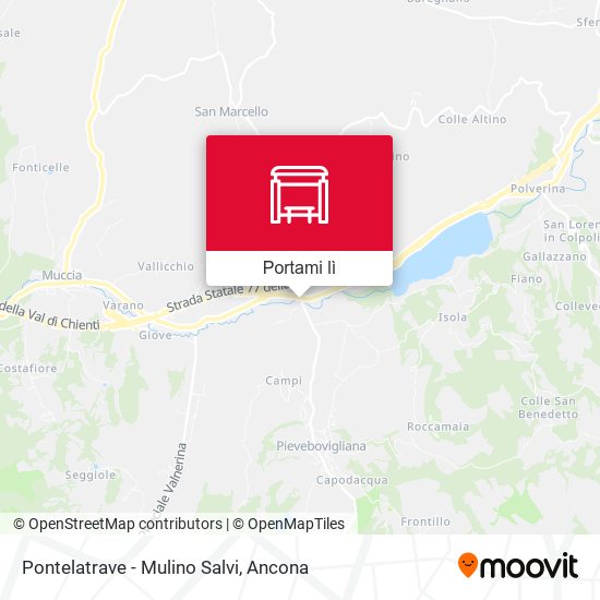 Mappa Pontelatrave -  Mulino Salvi