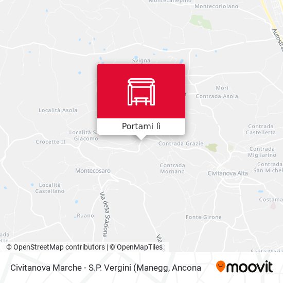 Mappa Civitanova Marche - S.P. Vergini