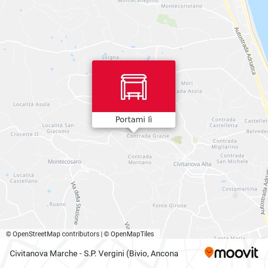 Mappa Civitanova Marche - S.P. Vergini