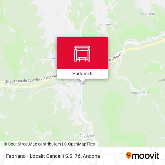 Mappa Fabriano - Localit Cancelli  S.S. 76