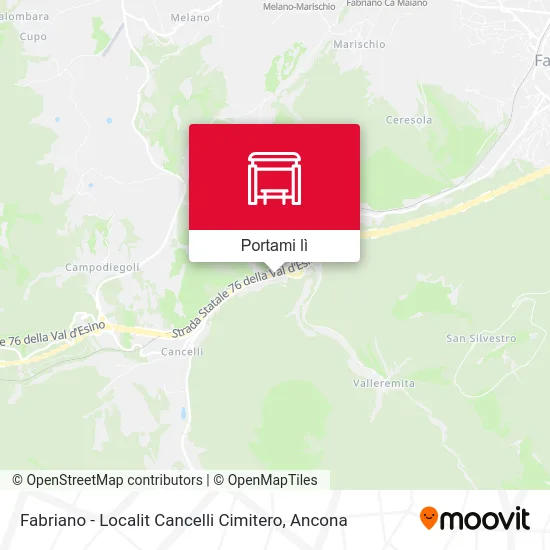 Mappa Fabriano - Localit Cancelli Cimitero