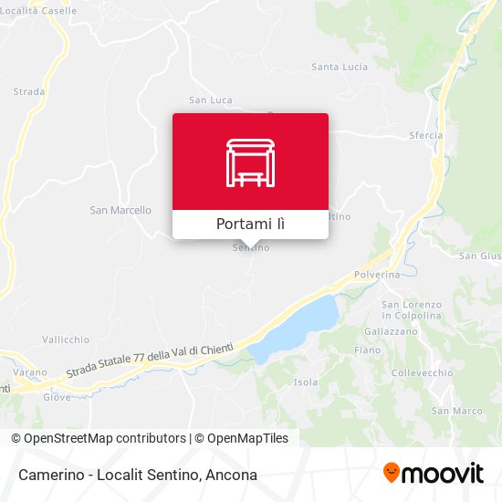 Mappa Camerino - Localit Sentino