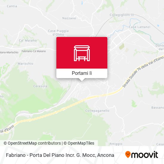 Mappa Fabriano - Porta Del Piano Incr. G. Mocc