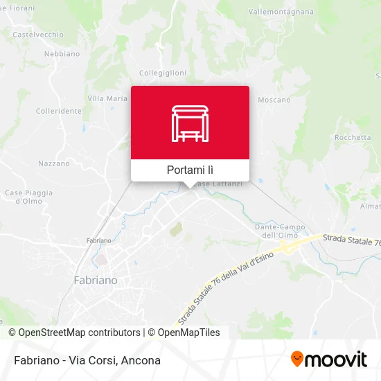 Mappa Fabriano - Via Corsi