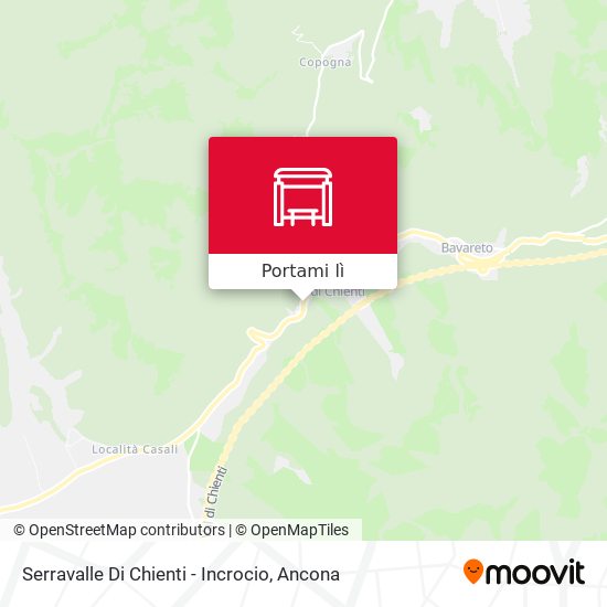 Mappa Serravalle Di Chienti - Incrocio