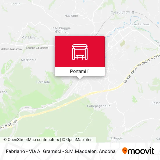 Mappa Fabriano - Via A. Gramsci - S.M.Maddalen