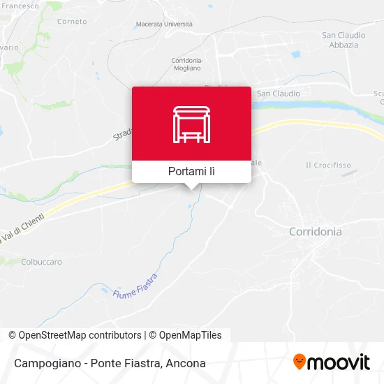 Mappa Campogiano - Ponte Fiastra