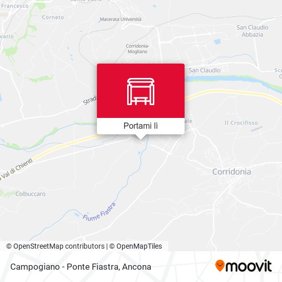 Mappa Campogiano - Ponte Fiastra