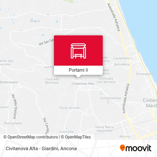 Mappa Civitanova Alta - Giardini