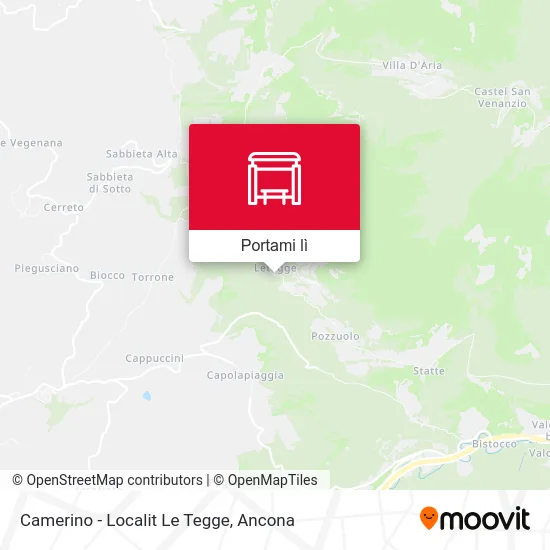 Mappa Camerino - Localit Le Tegge