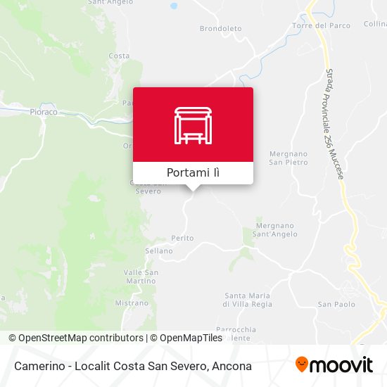 Mappa Camerino - Localit Costa San Severo