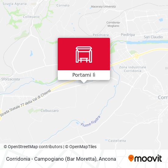 Mappa Corridonia - Campogiano (Bar Moretta)