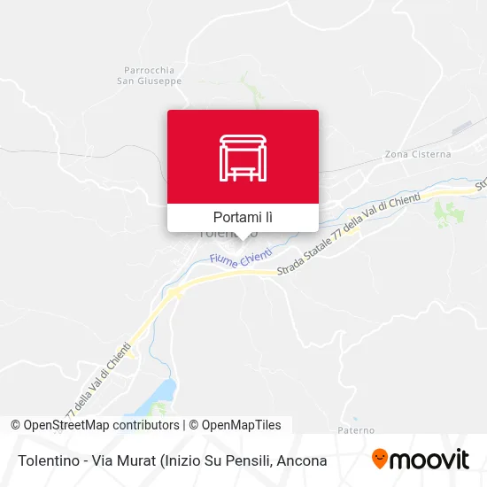 Mappa Tolentino - Via Murat