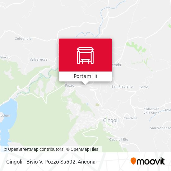 Mappa Cingoli - Bivio V. Pozzo Ss502